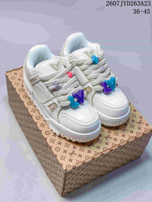 Louis Vuitton Trainer Maxi Low-Top Sneakers White 712530URY