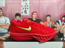 Nike LeBron Basketball Shoes, Red and Gold