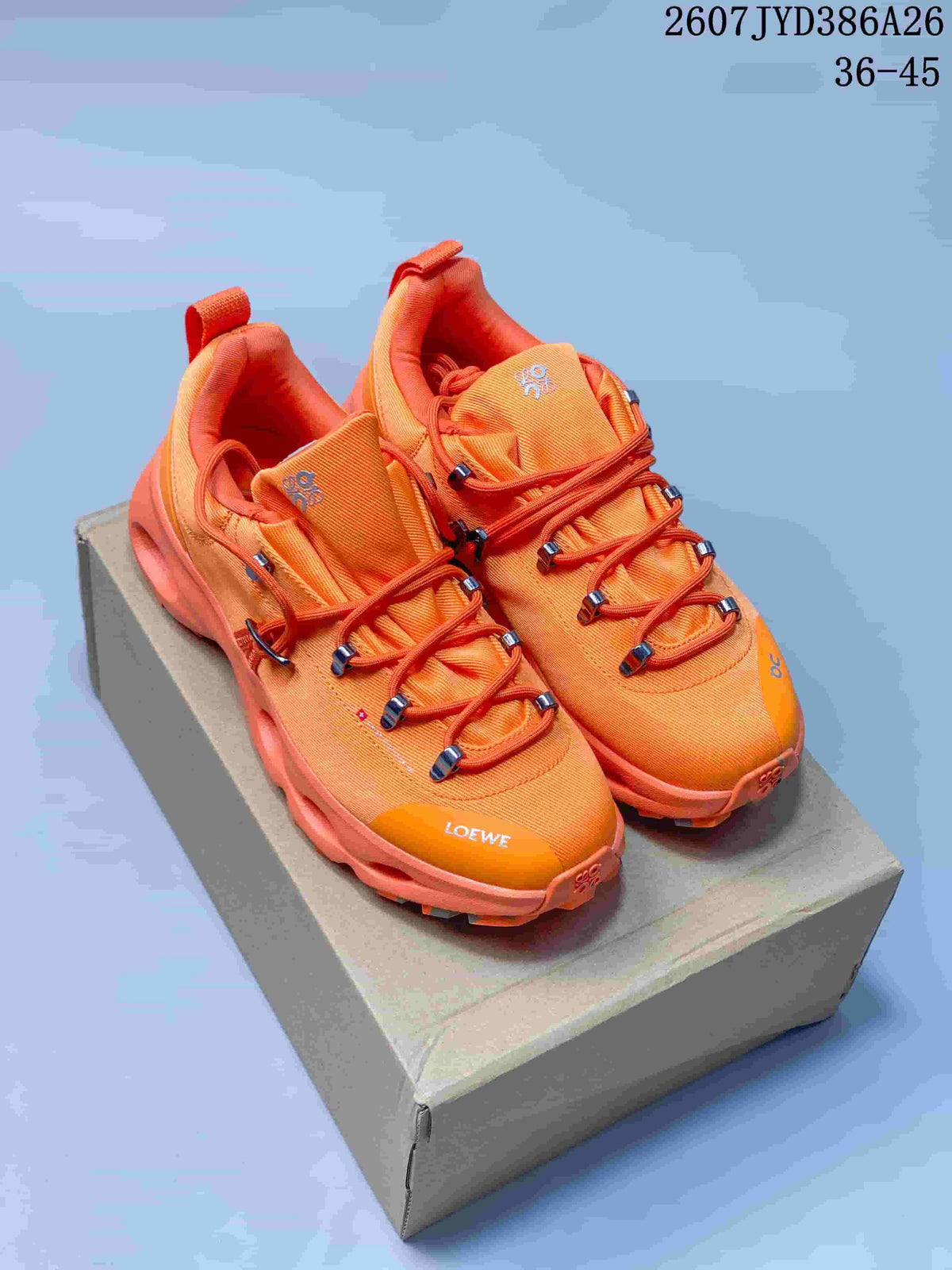 On LOEWE Series Orange Low-Top Sneakers JYD386A26