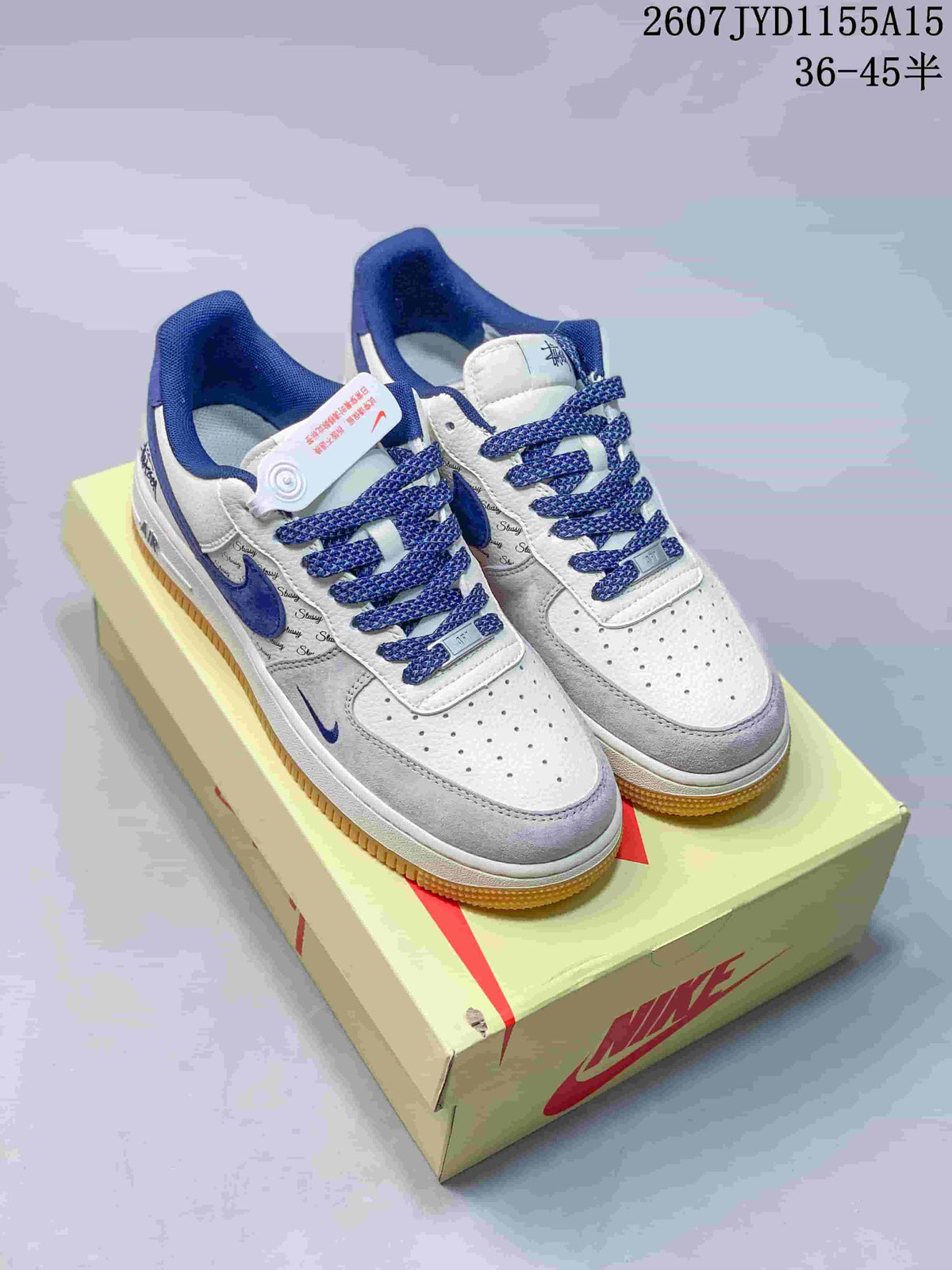 Nike Air Force 1 White Grey Blue Sneakers 2607JYD1155A15