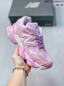 New Balance 9060 Pink Suede and Mesh Sneakers