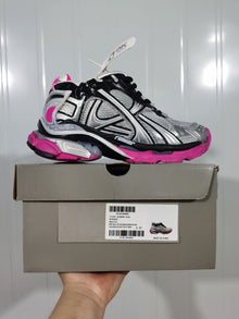 Balenciaga Runner Sneakers Silver Black Fluorescent Pink 9155