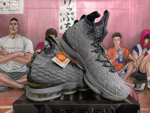 Nike Gray Gold High-Top Basketball Sneakers