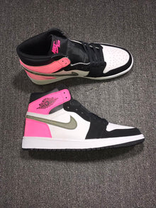 Jordan 1 High Pink Black White Sneakers