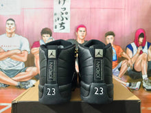 Jordan Air Jordan 12 Black and White Gold-Accent Sneakers
