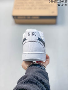 Nike Court Vision Low White Sneakers with Dark Swoosh