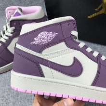 Jordan Air 1 Mid Purple White Pink Sneakers 555112-500