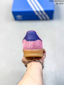 Adidas Gazelle Pink Suede-Style Sneakers with Gum Sole