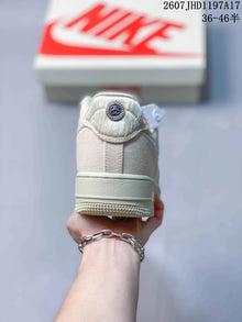 Stussy x Nike Air Force 1 '07 Cream Woven Sneakers