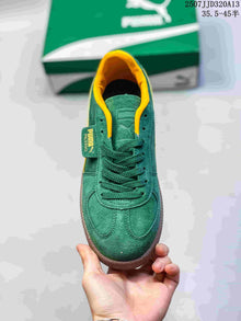 PUMA Palermo Leather Green and Yellow Sneakers
