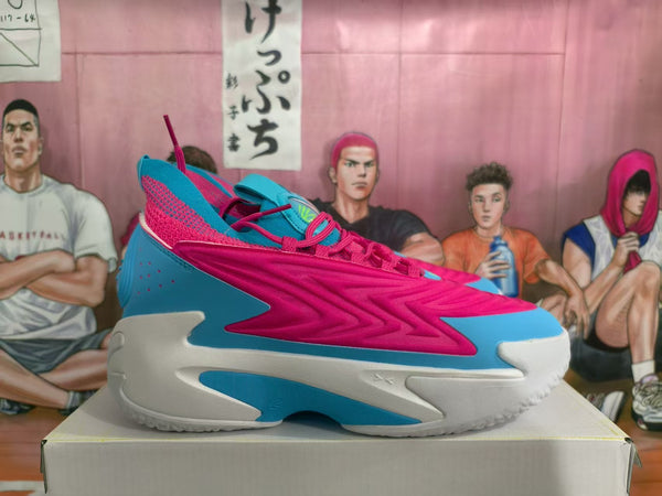 HELLOW Pink Blue Basketball Sneakers