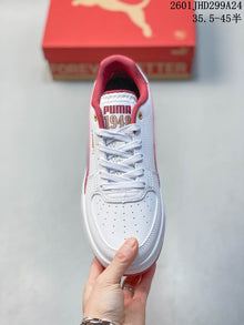 Puma Caven 2.0 White and Red Low-Top Sneakers 395082