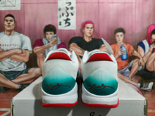 Nike Basketball Sneakers White Teal Red Horse-Year Design