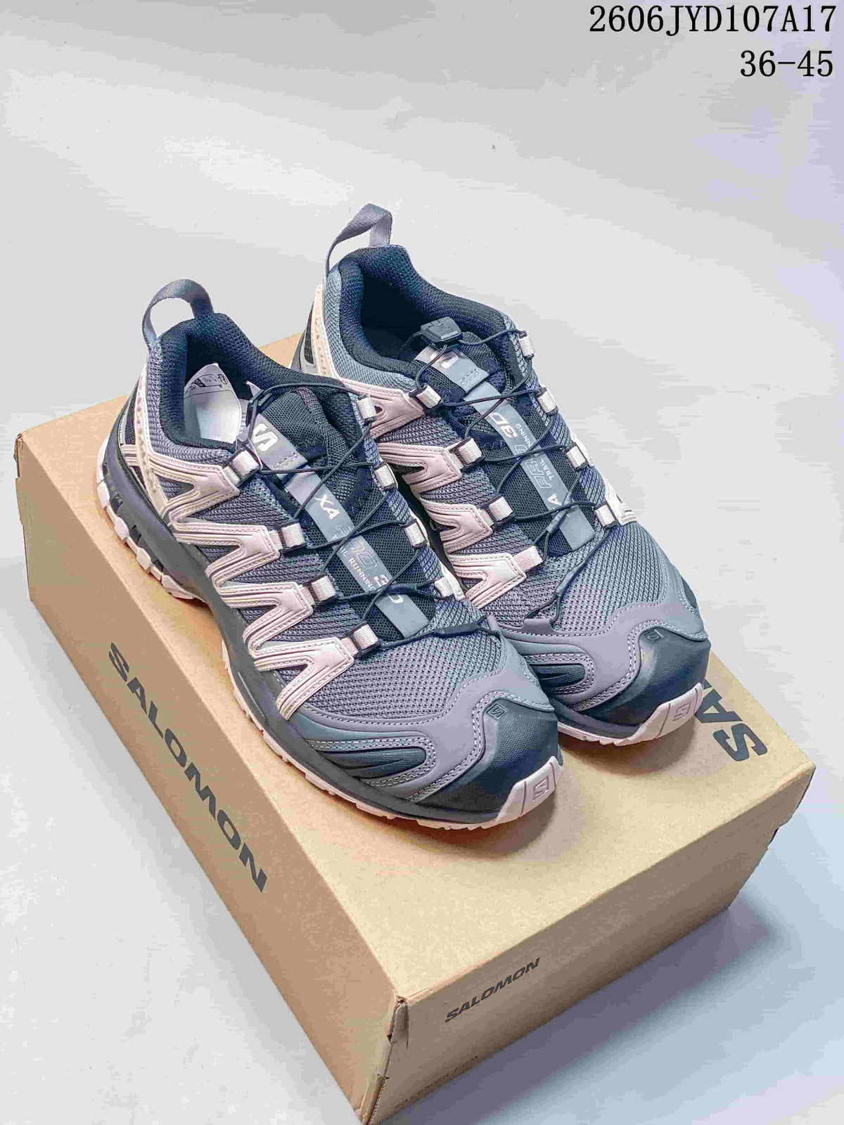 Salomon XA PRO 3D Trail Running Shoes, Gray and Pink