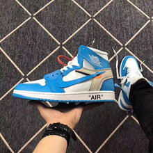Jordan Air Jordan 1 Blue and White High-Top Sneakers