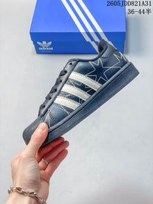 adidas Superstar Sneakers in Charcoal with Star Stitching