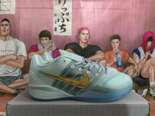 Nike Basketball Shoes in Blue with Gold Swoosh
