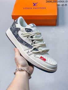 Travis Scott x Jordan 1 Low Louis Vuitton-Style Sneaker