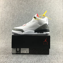 Jordan 3 White Cement Sneakers in White and Grey