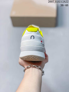 On THE ROGER Pro 2 Tennis Sneakers White Pink Yellow