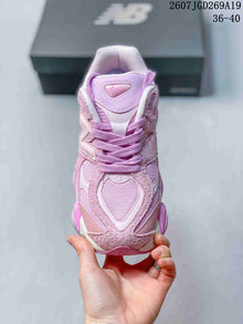 New Balance 9060 Pink Suede and Mesh Sneakers