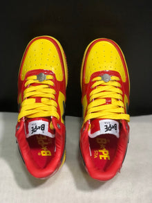 BAPE Bape Sta Low-Top Sneakers Red Yellow Black