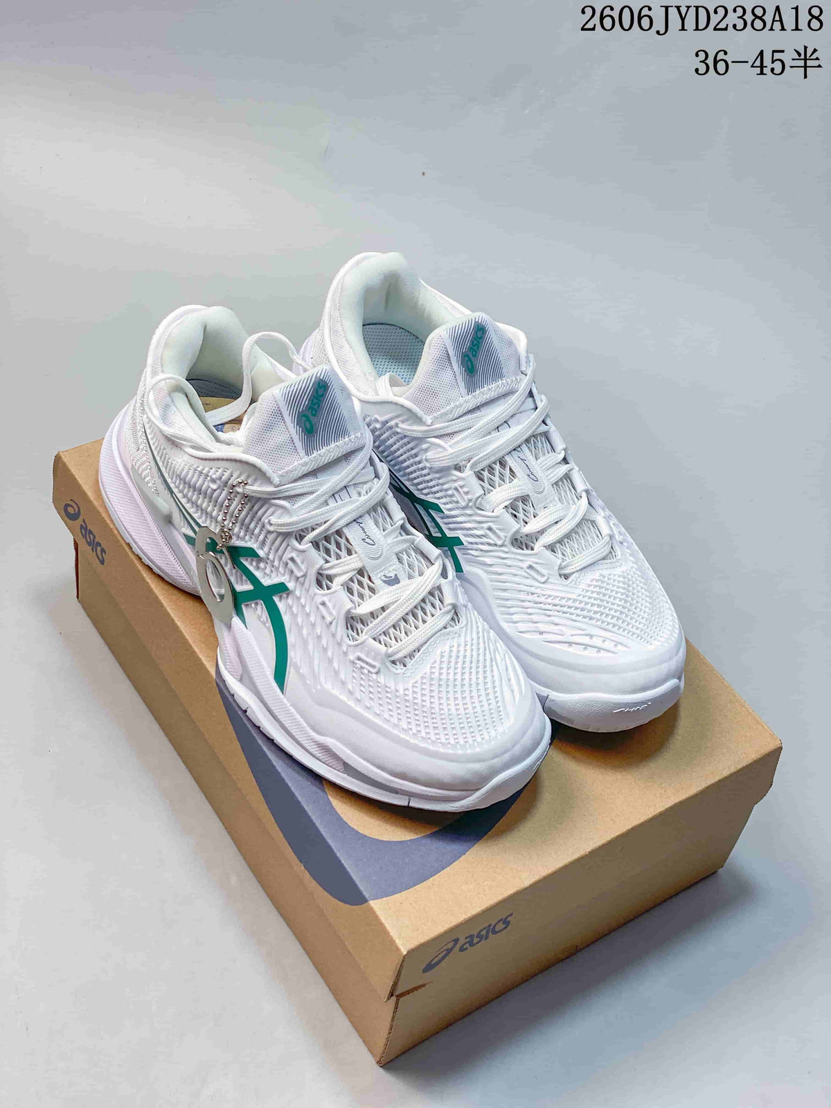 ASICS Court FF 3 Novak White Green Tennis Shoes