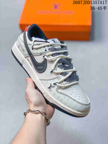 Nike SB Dunk Low White Black Double-Strap Sneakers