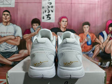 Nike Zoom Basketball Sneakers White and Gold