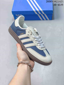 adidas Samba Low-Top Sneakers in Blue and White
