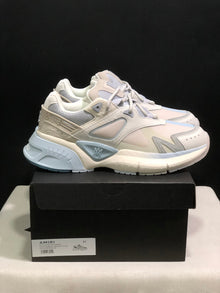 AMIRI MA Runner Sneakers Beige and Light Blue