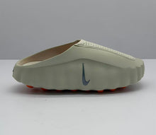 Nike Beige Slip-On Sandals with Orange Sole Details