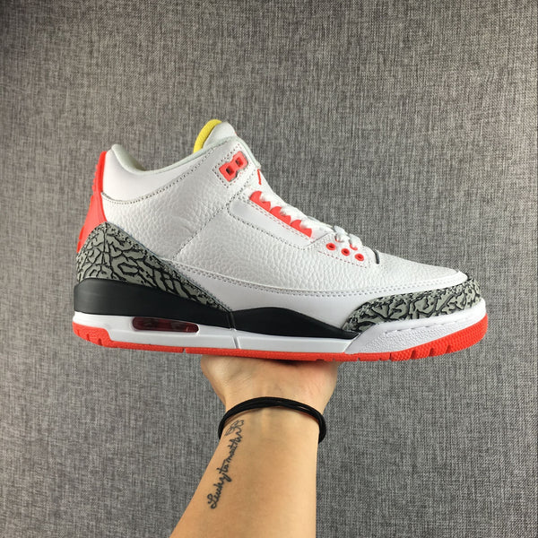 Jordan 3 White Red Yellow Black Sneakers