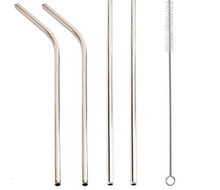Colorful Reusable Stainless Steel Straws (4 pcs)