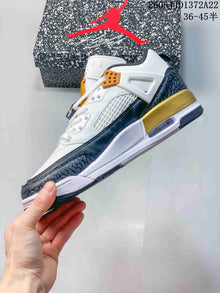 Jordan Spizike Low Sneakers White Navy Gold FQ1579-001