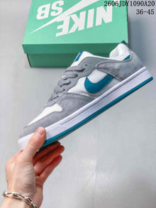 Nike SB Alleyoop Low-Top Skate Shoes in Gray and Teal