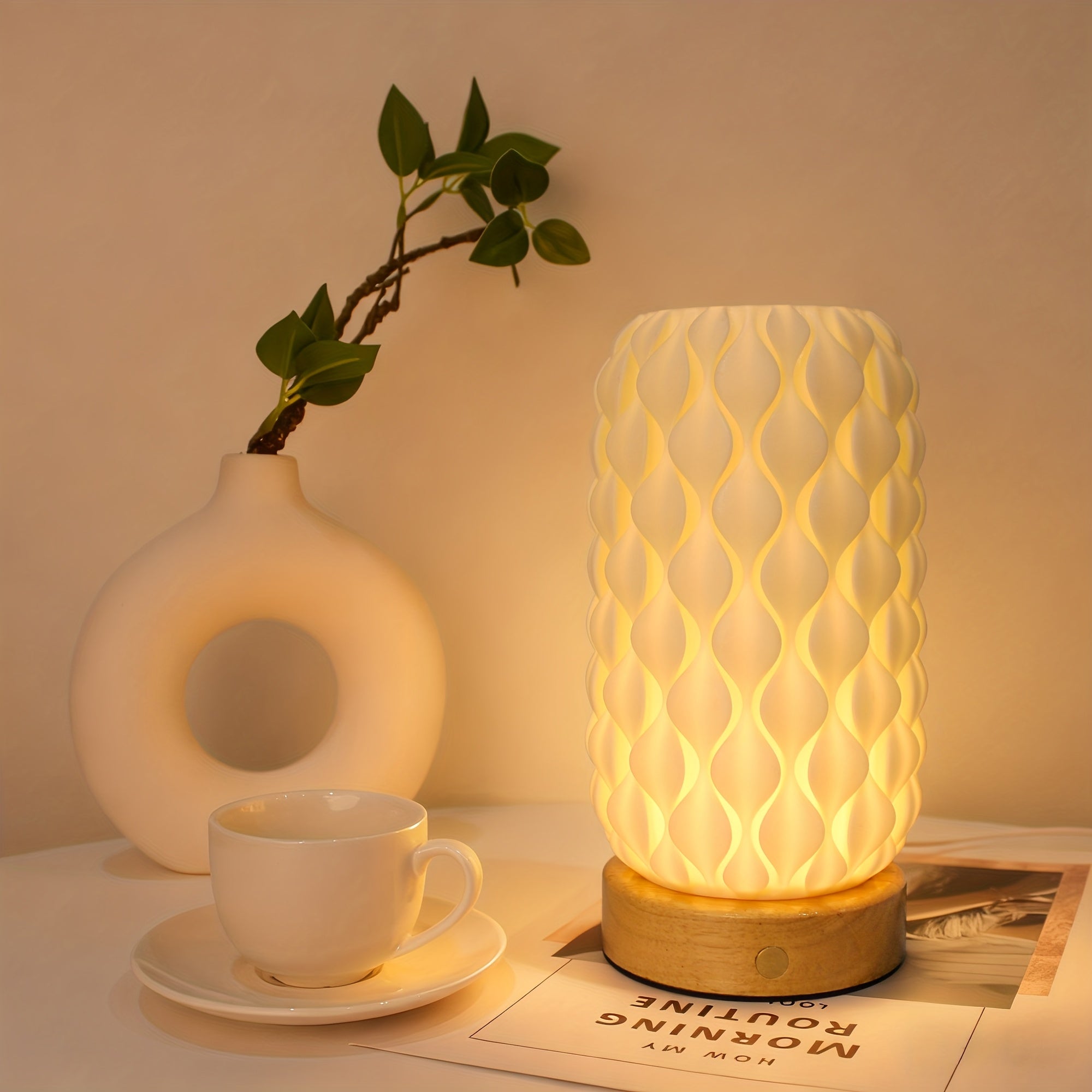 2pcs Modern Elegant Touch Control Table Lamp, 3-Color LED Adjustable Stepless Brightness Adjustment. Suitable for Living Room, Bedroom, Halloween Decorations And Thanksgiving Celebrations, Festival Lighting, Rechargeable Desk Lamp. Available In 1pc.