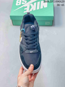 Nike SB Alleyoop Low-Top Skateboarding Shoes, Navy and White