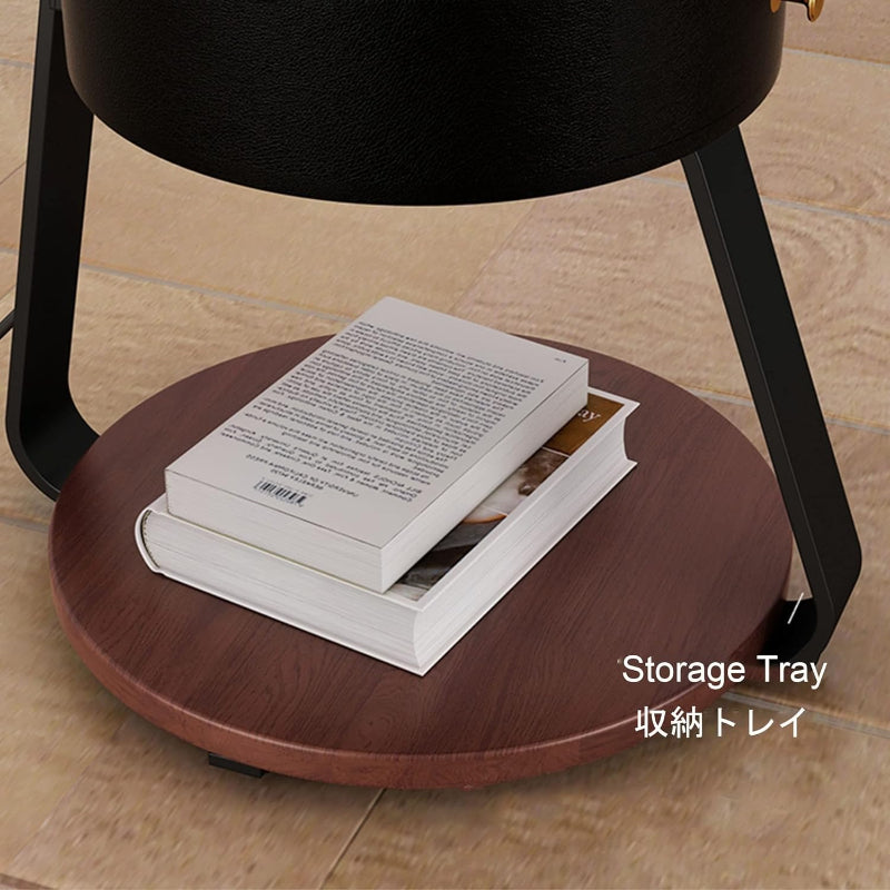 Smart Bedside Table with Adjustable LED Lighting - Modern Nightstand with -Powered Lighting, Open Shelf Storage, Space-Saving Design, Easy Assembly - for Bedroom, Living Room, Home Office - No Batteries Needed, Bedroom Storage, Sleek Furniture