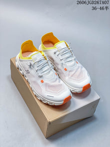 On Cloud 6 Coast Casual Sneakers White Yellow Orange