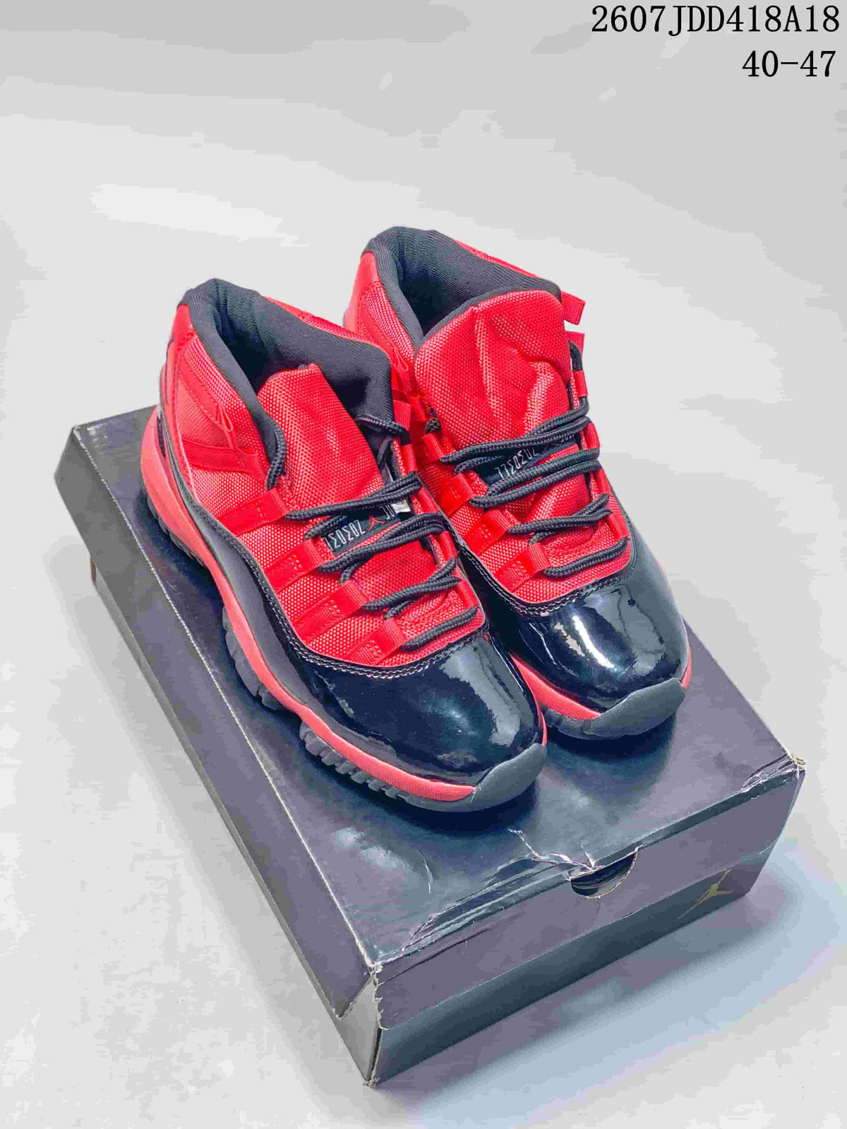 Jordan Air Jordan 11 Retro High-Top Sneakers Black Red 2607JDD418A18