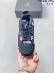 Jordan Panda Low-Top Kids Basketball Sneakers Black Pink