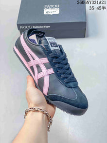 Onitsuka Tiger Mexico 66 Deluxe Sneakers in Navy and Pink