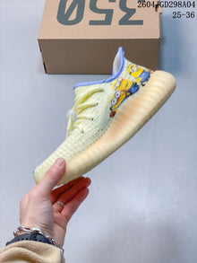 Adidas Yeezy 350 V2 Kids Sneakers in Cream and Blue