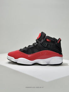 Jordan 6 Rings Black Red High-Top Sneakers