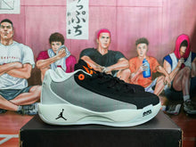 Jordan Basketball Sneakers Black Gray White with Orange Accents