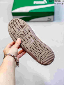 PUMA Palermo Leather Green and Yellow Sneakers
