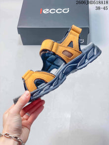 ECCO JHD518A18 Adjustable Outdoor Sandals, Orange and Gray