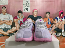 Pink and Lavender Basketball Sneakers