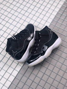 Jordan Air Jordan 11 Silver Eyelets Black White Sneakers